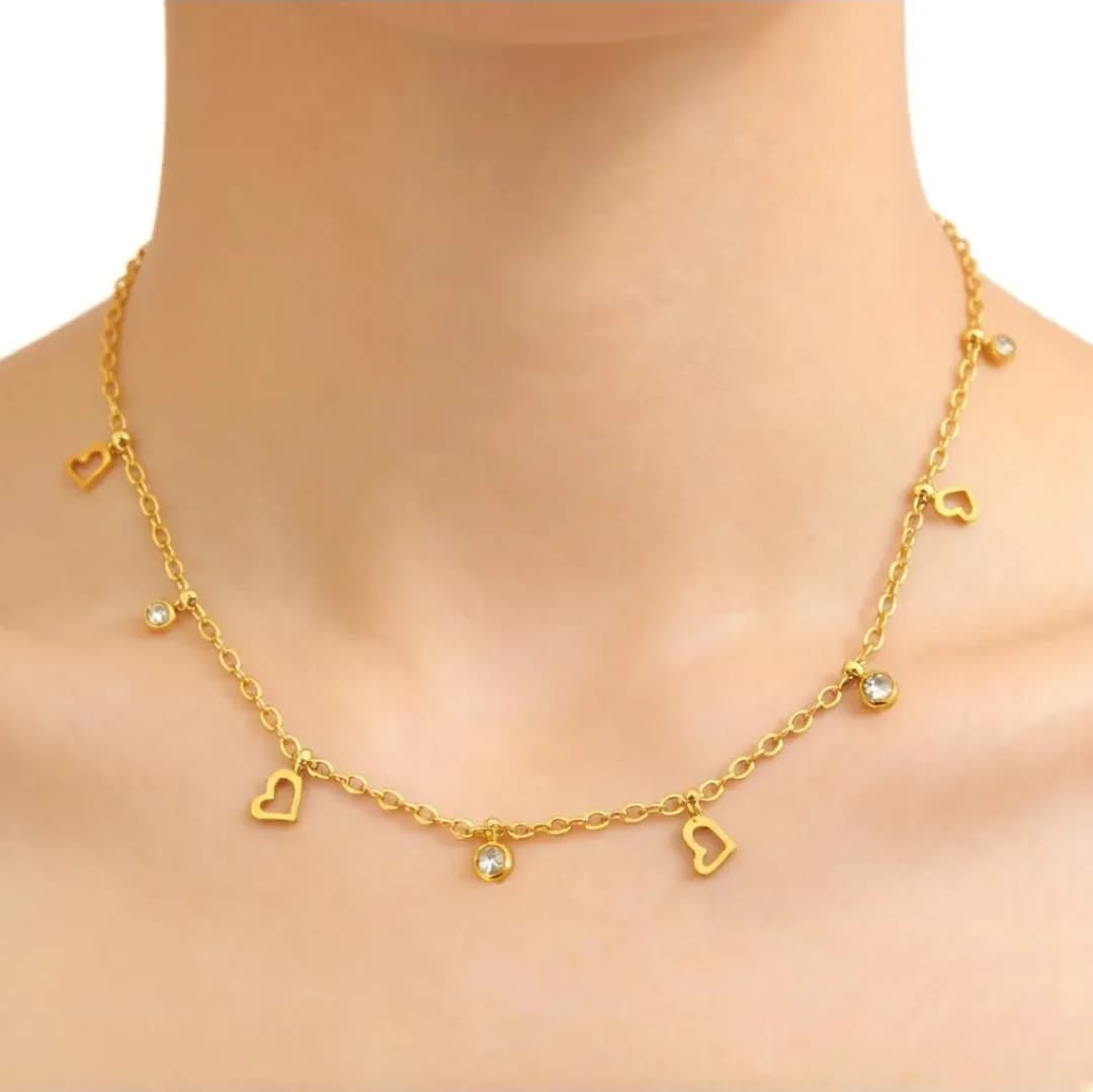 Colliers Ras-de-cou Coeurs & Cristaux